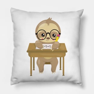 School Sloth, Cute Sloth, Baby Sloth, School Desk Pillow