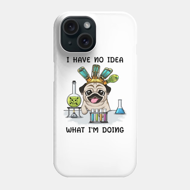 Adorably Clueless: Pug Scientist's Confusion Phone Case by Holymayo Tee