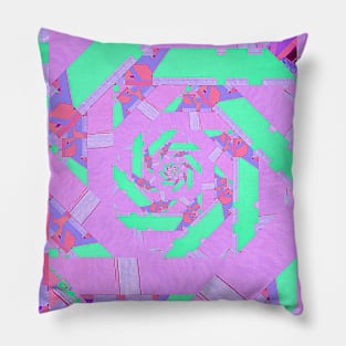 Glitch Spiral 01 Pillow