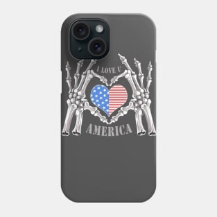 I Love USA Unisex Hoodie Phone Case