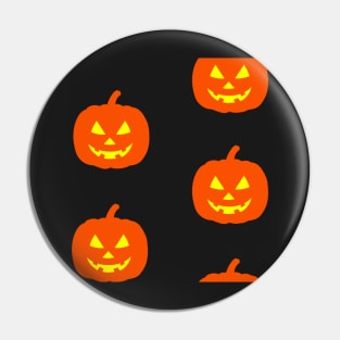 Rotund Glowing Jack-O-Lantern Tile Pin