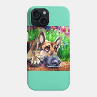 Dog and Hummingbird Phone Case