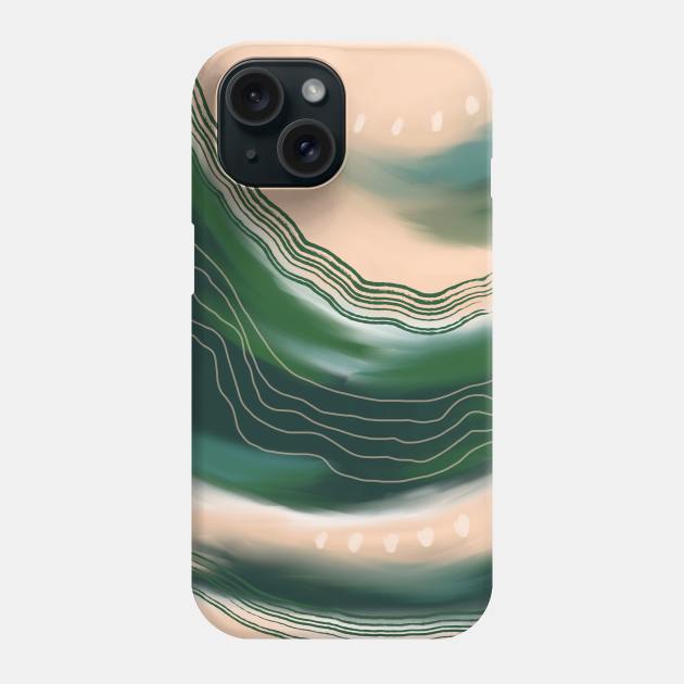 Abstract Green 2 Phone Case by Gush Art Studio 1