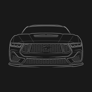 2024 Ford Mustang GT S650 - front stencil, white T-Shirt