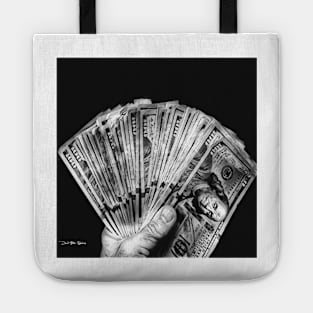 Money - Black And White Tote