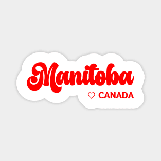 Manitoba: I love Canada Magnet