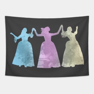 Sisters Inspired Silhouette Tapestry