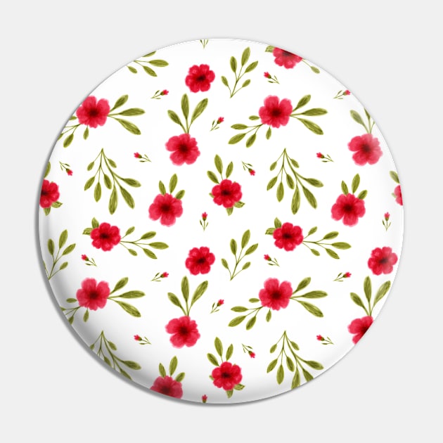 Watercolor Bloom Pattern Pin by Kraina