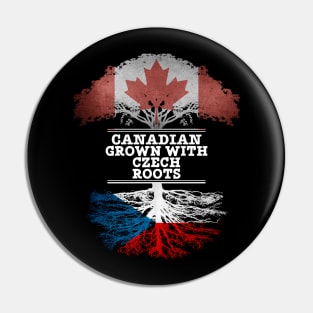 Canadian Grown With Czech Roots - Gift for Czech With Roots From Czech Republic Pin