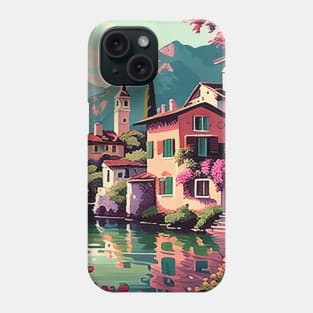 Colorful Lakeside Flower Villa Phone Case