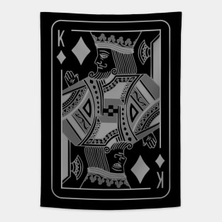 King of Diamonds Grayscale Tapestry