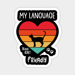 My Language Friendly Cat Magnet