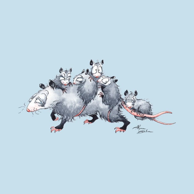 Opossum Mom by Alyona Shilina