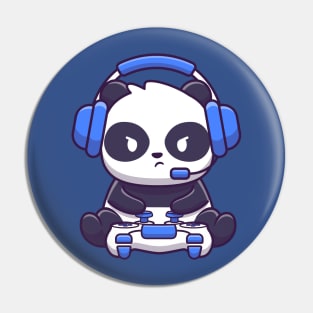 Cute panda gaming Pin