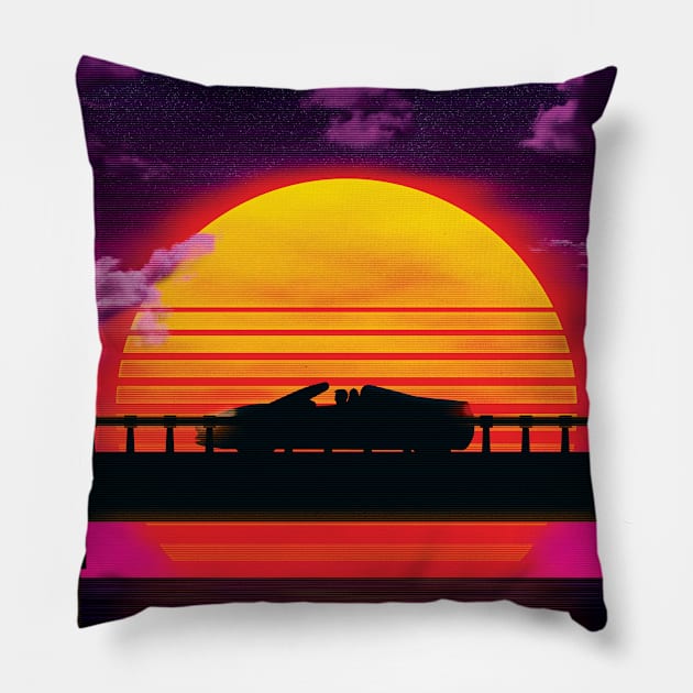 Causeway (Car) Pillow by patrickkingart