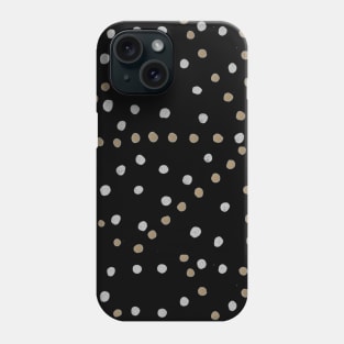 Black and Gold Polka Dots Phone Case