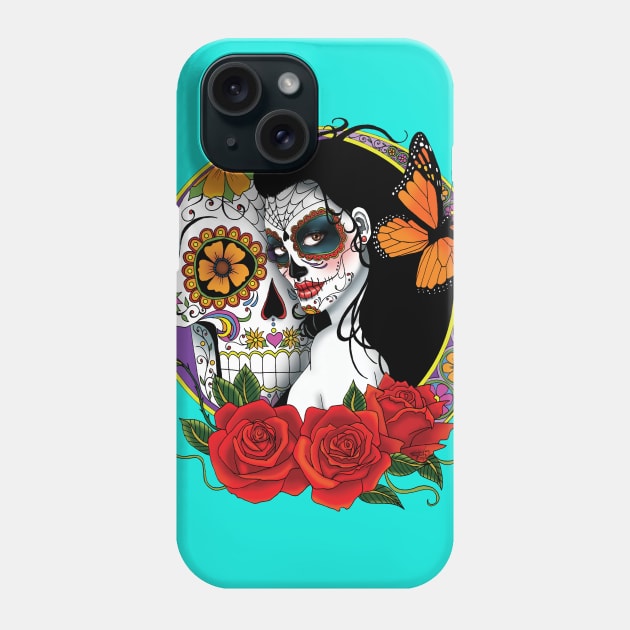 Sugar Skulls Phone Case by tigressdragon