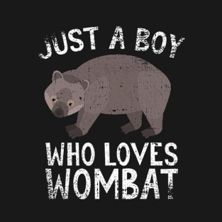 Just A Boy Who Loves Wombat T-Shirt