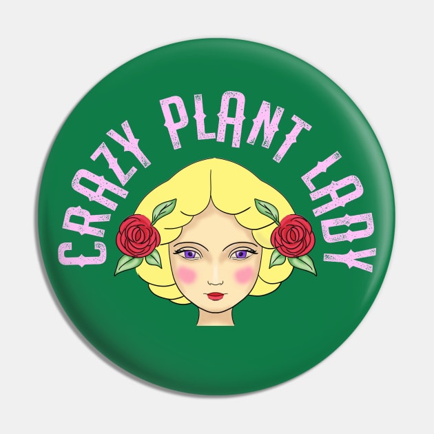 Crazy plant lady. Young pretty lovely blond girl with red roses in her hair. Girls who love plants. Respect mother nature. Plant parent. Grow green things with love. Pin by BlaiseDesign