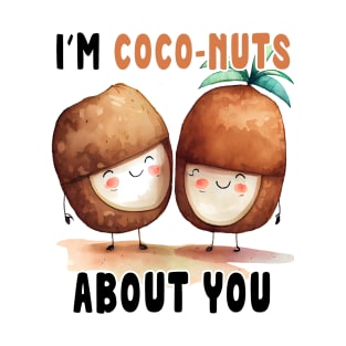 Valentine's Day Pun I am Going Nuts About You T-Shirt
