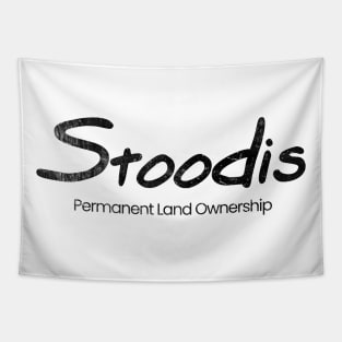 Stoodis Permanent Land Ownership Black Print Tapestry