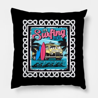 Surfing Time California Pillow