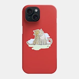 Cats love watercolour Phone Case