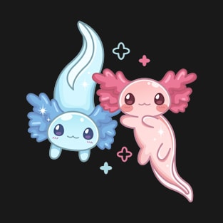 Anime Axolotl Pair Design for Axolotl Lovers T-Shirt