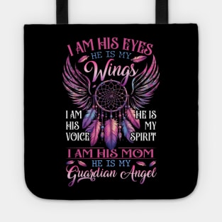 Mom Son He Is My Guardian Angel Tote