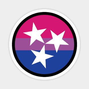 Tennessee Flag Bisexual Pride Shirt, TN Flag, LGBT, LGBTQIA, Rainbow, Pansexual, Asexual, Pride flag, Gay, Lesbian, Trans, Queer, Nashville, Memphis, Chattanooga Magnet