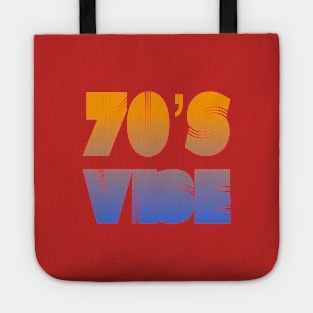 70's Good Vibes Colorful Retro Funky Vibe Design Tote