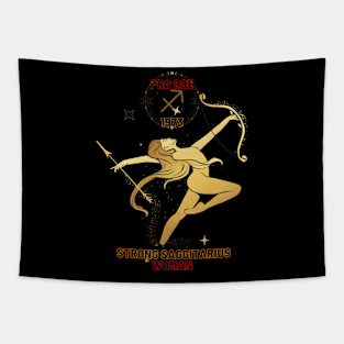 Strong Sagittarius woman Tapestry