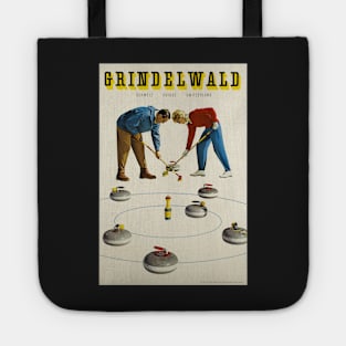 Grindelwald, Switzerland, Curling Poster Tote