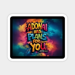 Jeremiah 29:11 - Bible Verse About God's Plans - Bible Graffiti Art Magnet