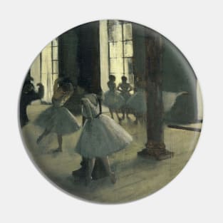 La Repetition au foyer de la danse by Edgar Degas Pin