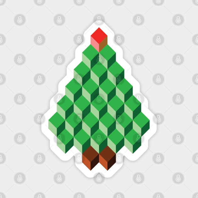 Abstract Christmas Tree Design Magnet by McNutt