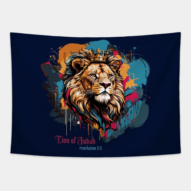 Lamb of God + Lion of Judah Tapestry by Crossight_Overclothes