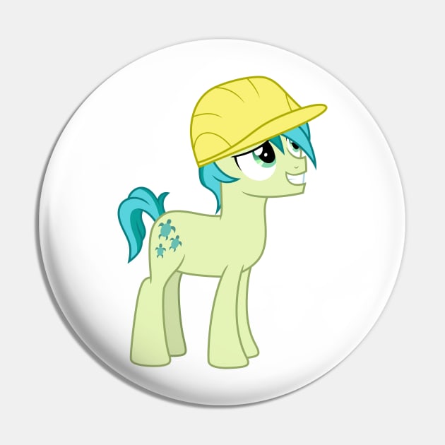 Sandbar in a hardhat Pin by CloudyGlow