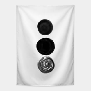 Minimalist Ink Circles Tapestry