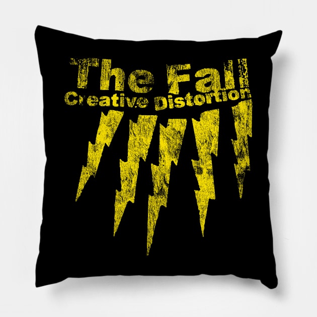 The Fall Creative Distortion (yellow) - distressed Pillow by Joada