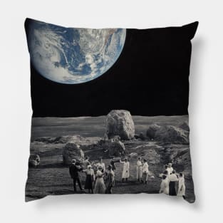 Dancing In The Moonlight - Space Aesthetic, Retro Futurism, Sci Fi Pillow