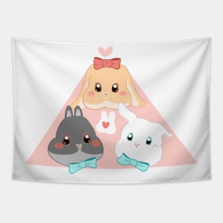 Love Triangle Rabbit | Bunniesmee Tapestry