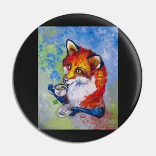 Tea Fox Pin