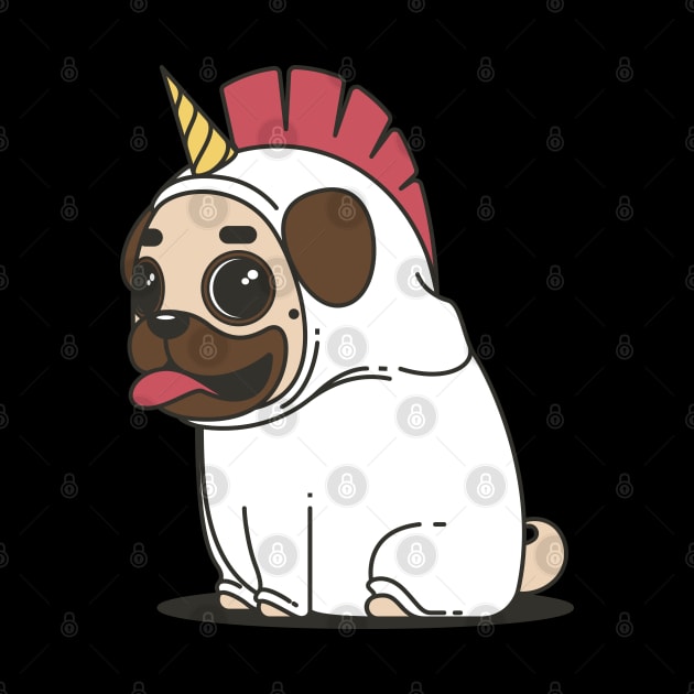 Unicorn Pug by BellaTilly