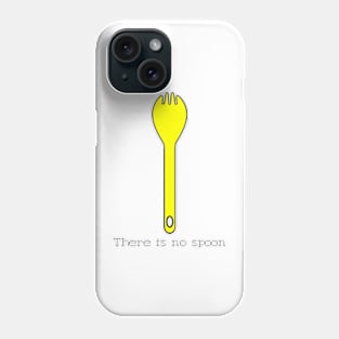 There is no spoon - Yellow Phone Case