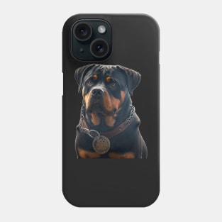 Rottweiler Steampunk Ai generated Phone Case