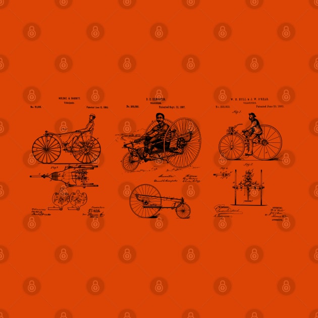 Vintage Bike Art Gift Patent Blueprints by MadebyDesign