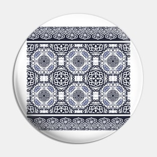 Indigo ornamental design Pin