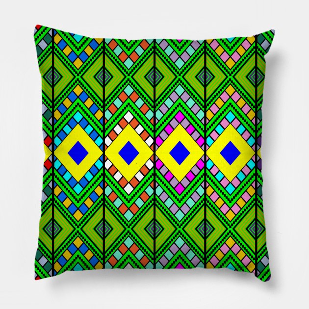 African pattern, African traditional pattern, Ethiopian/Eritrean pattern. Ethiopian Tilf Pillow by TheSkyFire