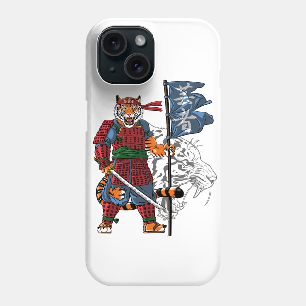 Samurai Tiger Warrior Phone Case by albertocubatas